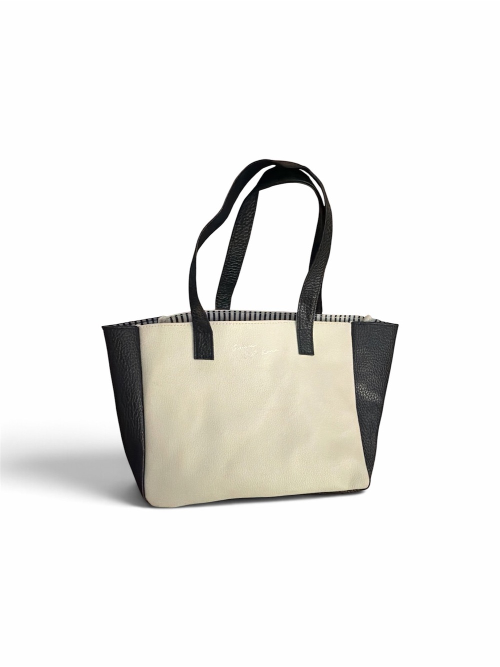 Adam et Rope Cream and Navy Women's Tote Bag